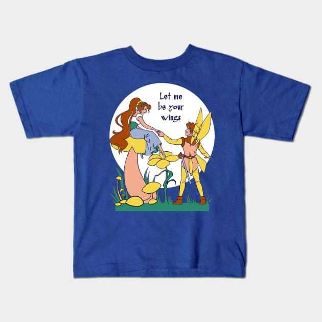 Let me be your wings Kids T-Shirt by EagleFlyFree